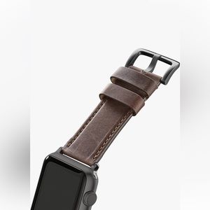 Shinola Leather Apple Watch Band: Cattail Brown Leather
